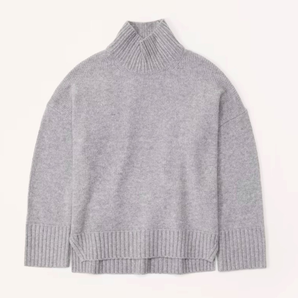 Abercrombie & Fitch Grey Tuckable Turtleneck Sweater
